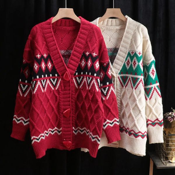 

thick miscellaneous korean knitted women's thick cardigan miscellaneous sweater women's sweater korean knitted cardigan oraqu, White;black