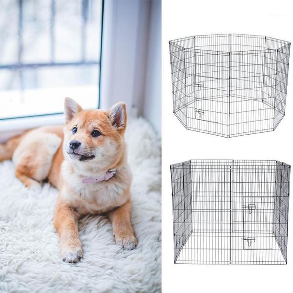 

61cm wire fence pet dog cat folding exercise yard 8 panel gate pet separation guard isolated fence dogs1
