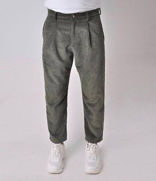 

casual velvet oversize pants, Black