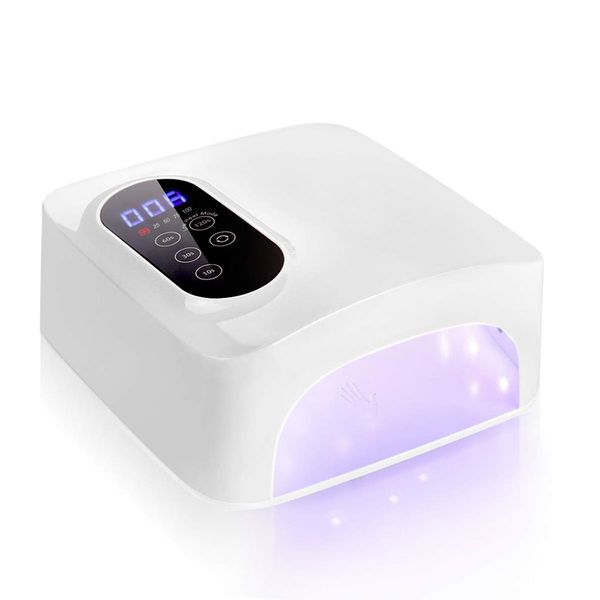 

72w cordless led nail lamp, rechargeable uv led nail dryer, 15600mah wireless fast nail polish curling lamp,professional gel lights for home