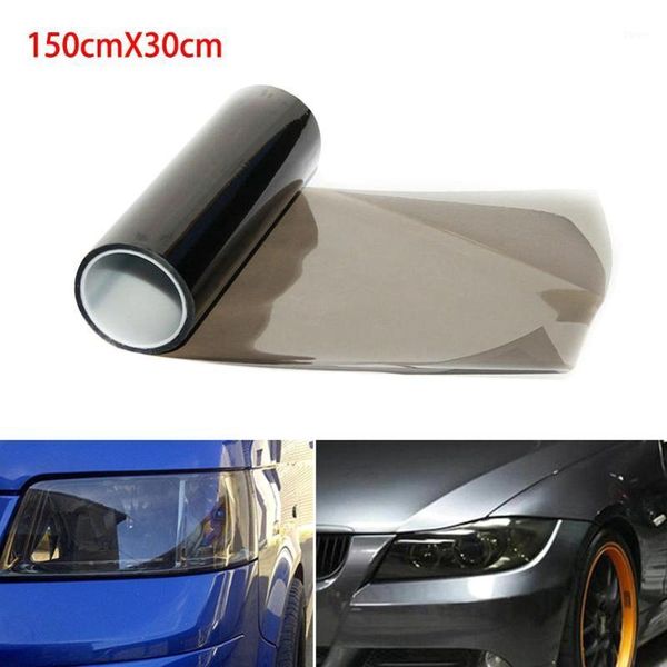 

care products 30 * 180cm vinyl rear film tone light matte smoke car black headlight tail fog1