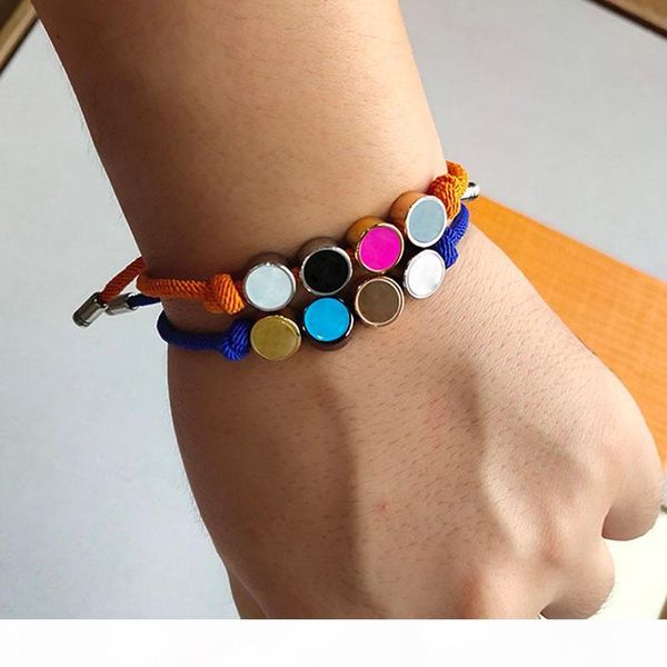 

19fw lucky rope bracelet men women hip hop outdoor street jewelry accessories festival gift color classic logo bead bracelet hfymsl001, Silver