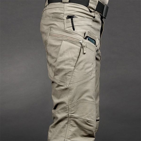 

men's tactical cargo pants overalls cotton loose activity long work sports trousers military joggers male army multi pocket d30 201221, Black