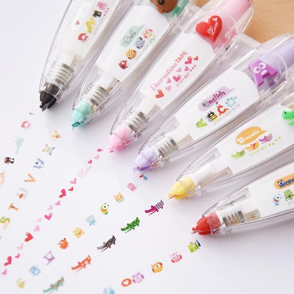 

5Pieces/LotType Decorative Correction Tape Scrapbooking Diary Stationery School Office Supplies Correction Tape Sticks Adhesive Tape 2016