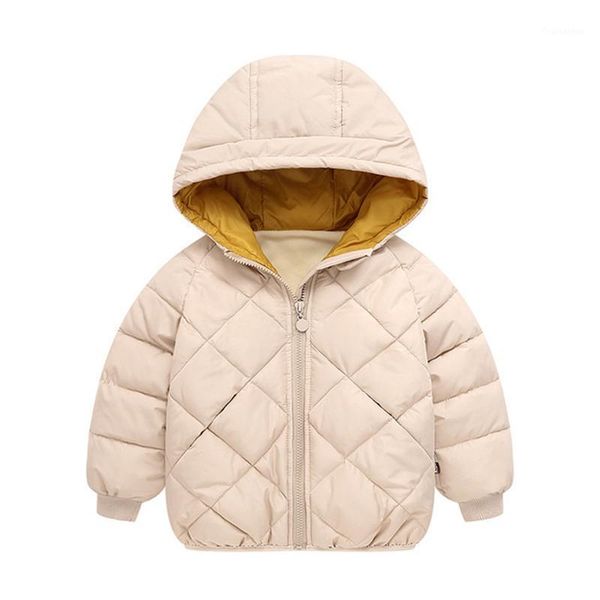 

children's outerwear&coat boy girl 2020 autumn winter fashion warm hooded coat children cotton-padded jacket toddler outerwear1, Blue;gray