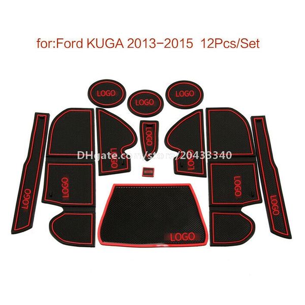 

car gate slot pad water coaster interior non-slip mats for ford kuga 2017 - 2019