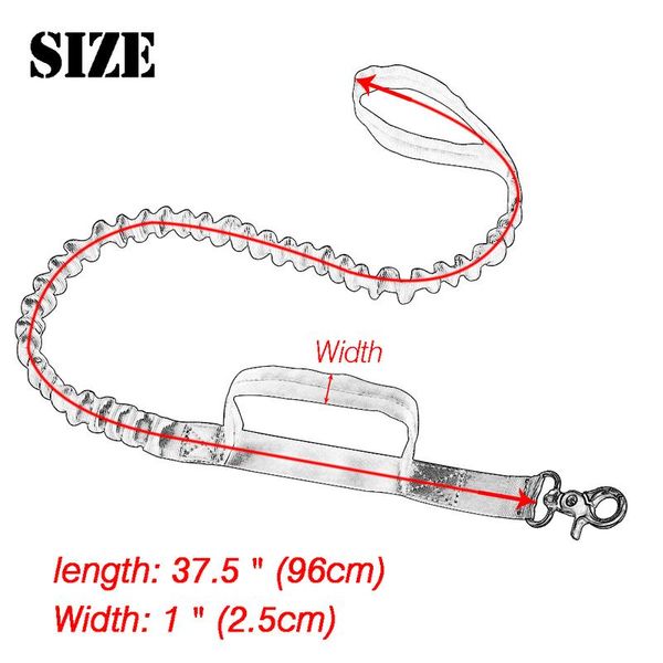 

army tactical dog leash nylon bungee leashes pet military lead belt training running leash for medium large dogs german sqcinv