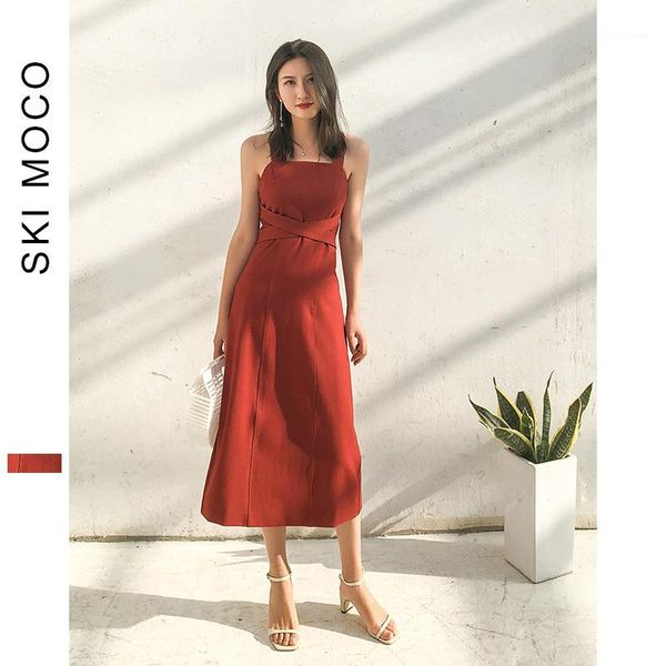 

summer dresses women retro wine red 2020 new fashion straps bandage a line evening party prom high waist vestidos1, Black;gray