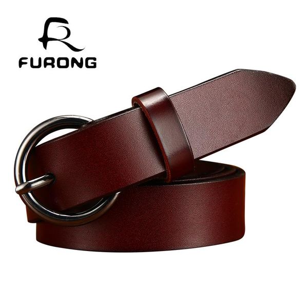 

designer women's belt real leather ladies pin buckle 95-125cm full grain leather ladies casual wild belt luxury fashion, Black;brown