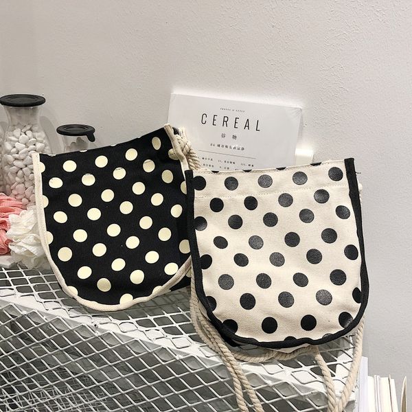 

simple canvas female bag summer 2018 shoulder dot bags bag new polka designer-luxurys summer all-match messenger women uceml