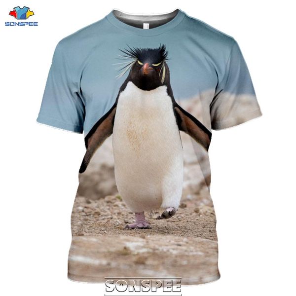 

animal birds penguin print 3d print shirts funny plus size hippie men clothing