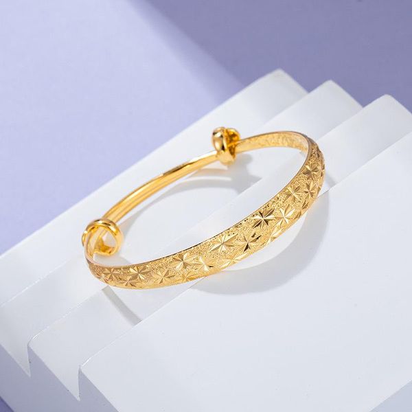 

gold color simple bangles for girls/women charm gypsophila bracelet adjustable jewelry ladies christmas luxury gifts, Black