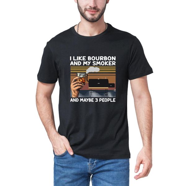 

i like bourbon and my smoker and maybe 3 people wine funny mens tee t shirt humor gift s streetwear 3xl sport hooded sweatshirt hoodie