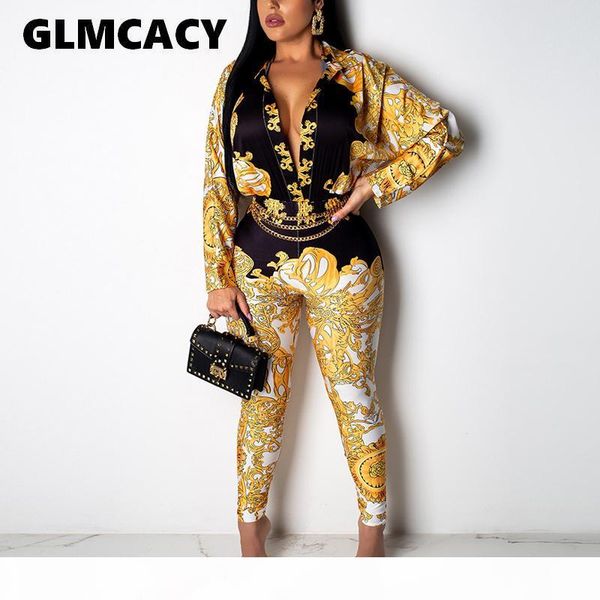 

женщины turn down воротник рубашки с длинным рукавом комбинезона урожай печатные комбинезон комбинезон-футляр элегантный ol workwear streetw, Black;pink