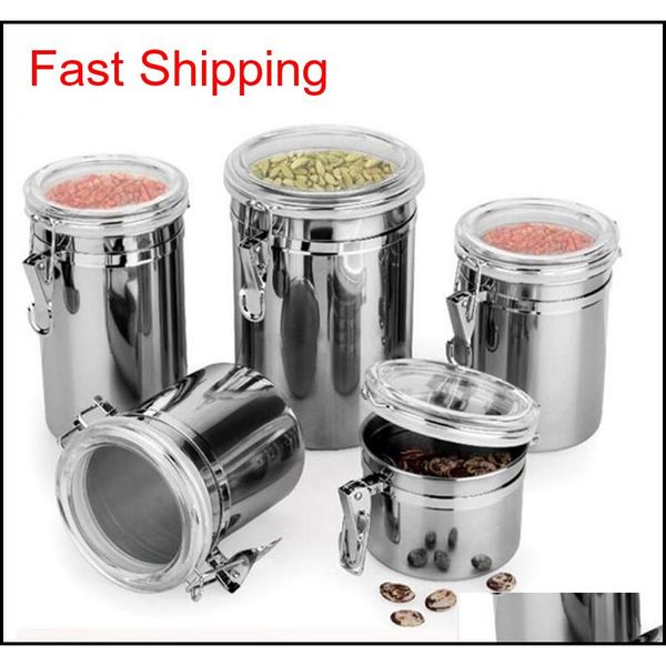 

stainless steel sealed canister coffee flour sugar container holder cans pots storage bottles ja qylujp lipper