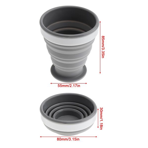 

200ml 2 colors portable convenient circular scalable silicone folding cup for 50 centigrade 200 centigrade wmtpmj mywjqq