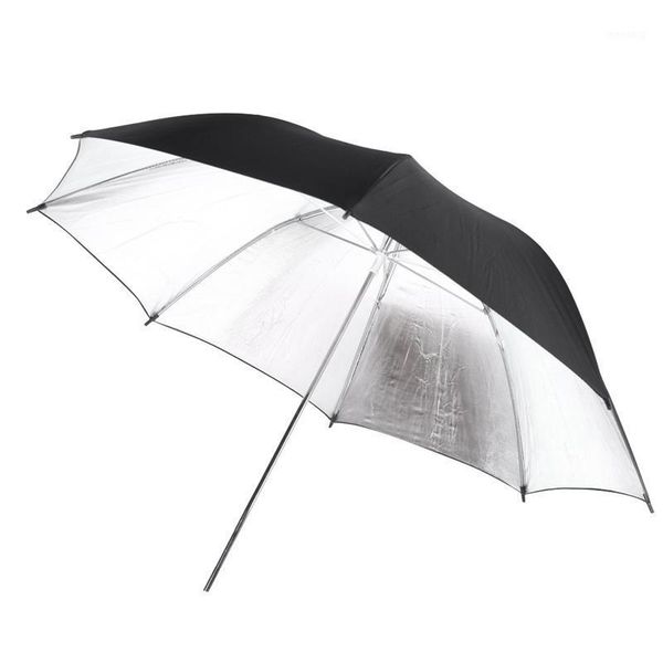 

102 cm/40inch studio p strobe flash light reflector black silver soft umbrella1
