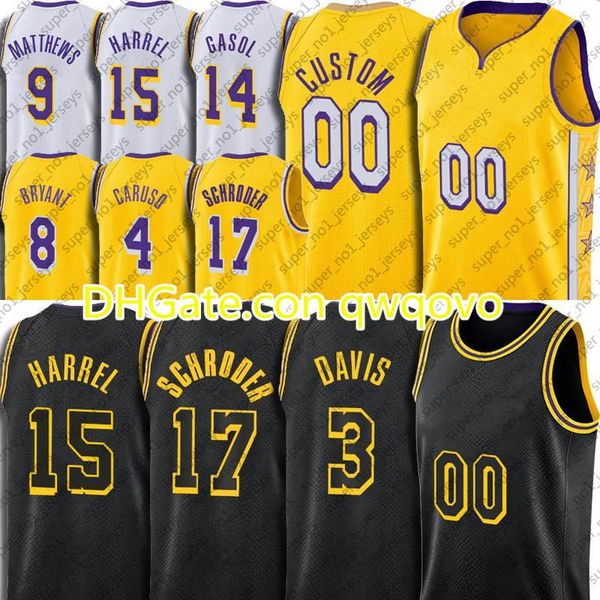 

custom dennis montrezl schroder harrell jersey alex anthony caruso davis jerseys marc wesley gasol matthews jared pope dudley basketball, Black;red