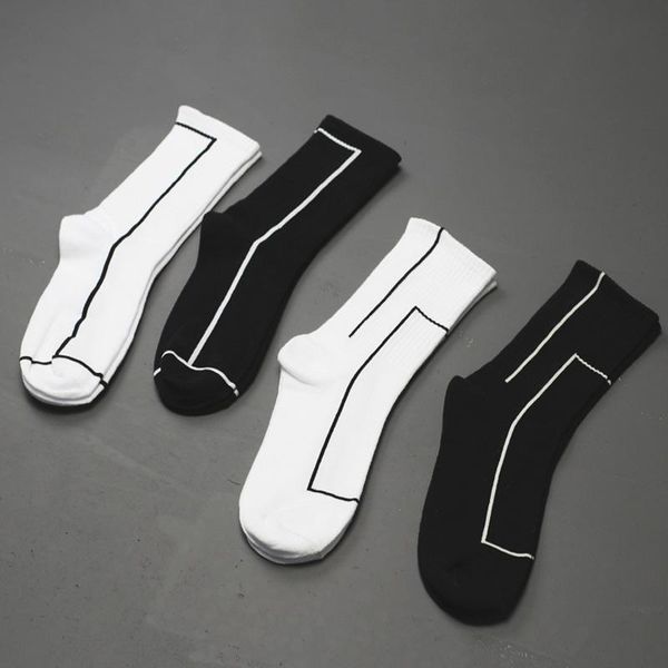 

men's socks crew men black white striped simple cotton breathable funny women ulzzang harajuku designer dropship