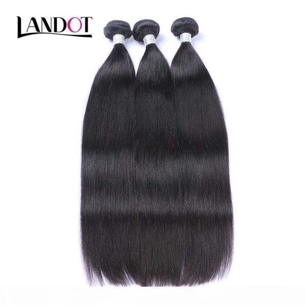 

unprocessed brazilian peruvian malaysian indian cambodian mongolian virgin human hair weaves bundles straight soft full remy hair extensions, Black