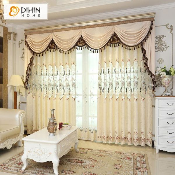 

new embroidered blackout curtains valance custom made window treatment curtain drapes