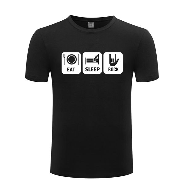 

eat sleep rock music rocker music mens men t shirt tshirt 2018 new short sleeve casual t shirt tee sport hooded sweatshirt hoodie