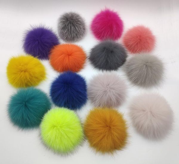 

новые приходят природа fur pom poms для hat cap аксессуар пушистый 14см real fur ball для сумки одежда брелоков