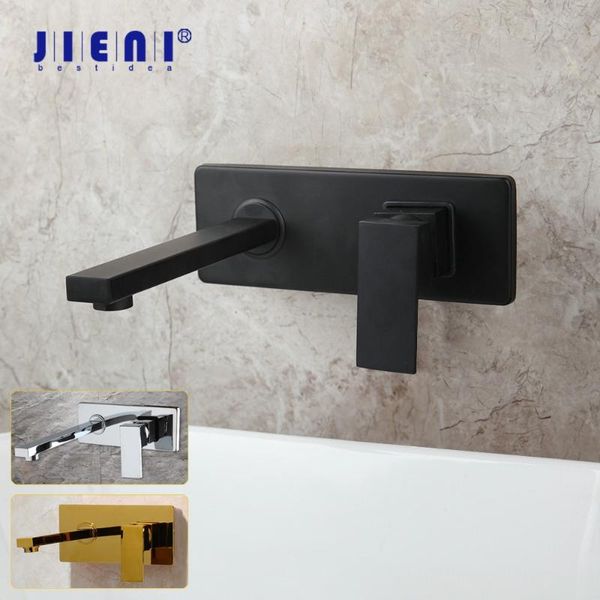 

jieni golden plated bathtub faucets chrome matte black solid brass bathroom faucet deck mounted basin sink faucet mixer tap