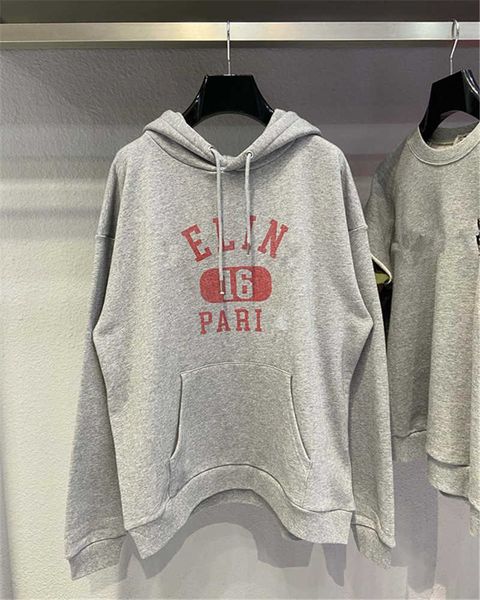 

men's hoodies poison high version c family 21ss autumn and winter new box 16 printed loose terry hoodie sweater couple, Black