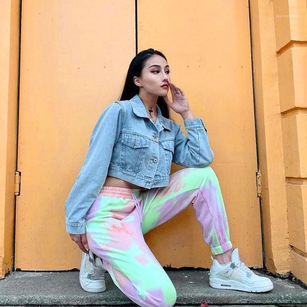 

women athletic jogger pants fashionable tie-dye high waist sweatpants drawstring pant with pockets for workout running yoga wear1, Black;white