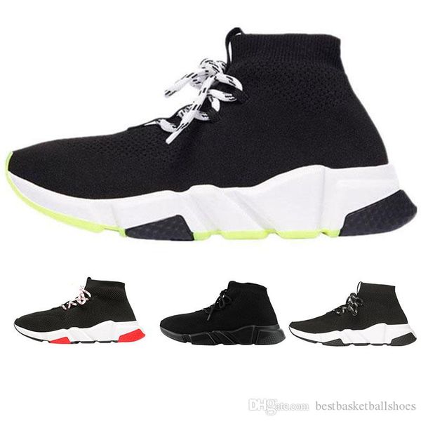 

2019 fashion designer speed trainer sock shoes men women triple black white glitter volt mens trainers runners casual sports sneakers 36-45