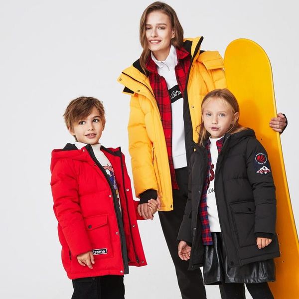 

bosideng children's wear new autumn and winter thickened hooded down jacket for boys and girls [extremely cold series]] t9014203, Blue;gray