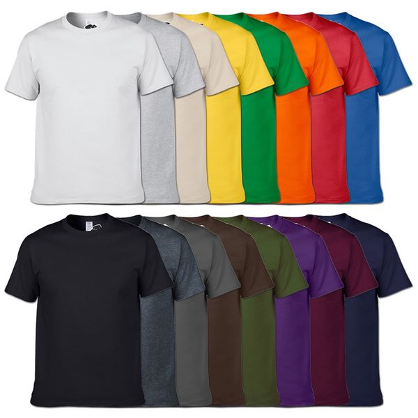 

sport yuanqishun brand t-shirt solid t shirt wholesale fashion men women 17 color cotton t-shirts plain tees