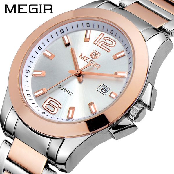 

megger megir men's watch fashion multifunctional watch men waterproof quartz sports lovers watch 5006, Slivery;brown