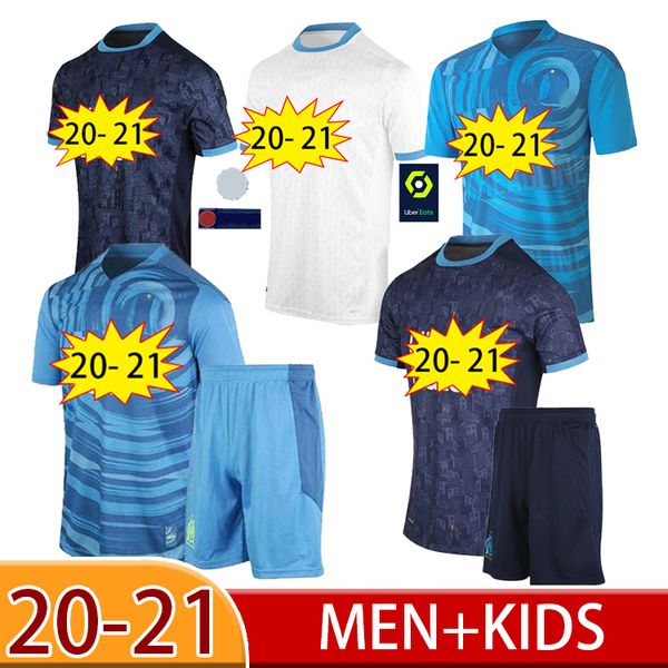 

olympique de marseille maillot om soccer jersey men kids kit 2021 maillot de foot 20 21 payet benedetto sakai kamara football shirt, Black;yellow