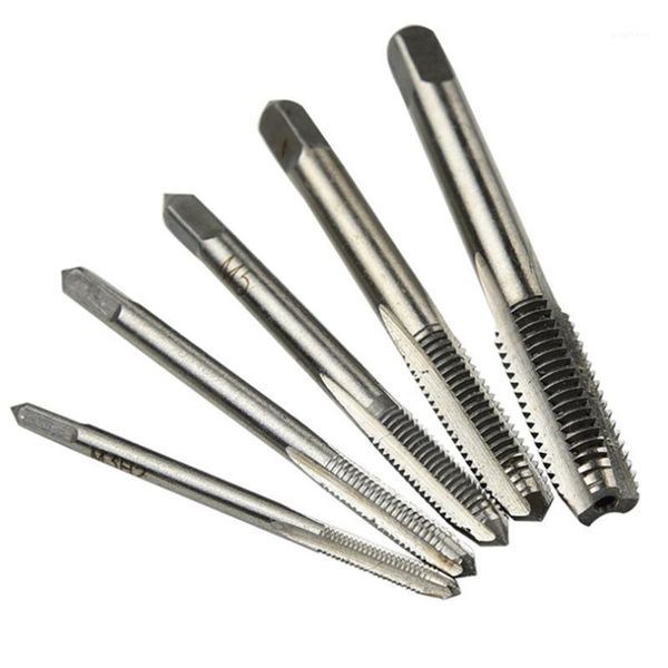 

5pcs hss metric plug hand tapper set screw thread tap drill bit m3 m4 m5 m6 m8 for machine tools1