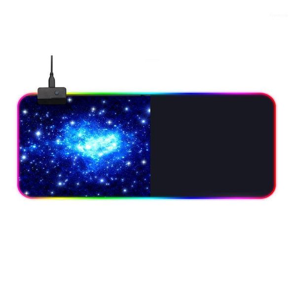 

soft fashion gaming locking edge rubber led lighting mouse pad gift rectangle large size anti-slip home office rgb1