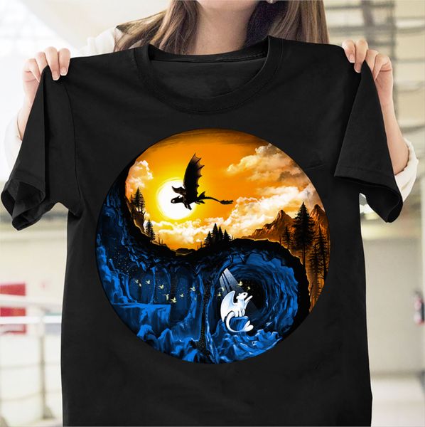 

how to trainer your dragon: the hidden world toothless and light fury t shirt short sleeve summer t shirt tee sport hooded sweatshirt hoodie