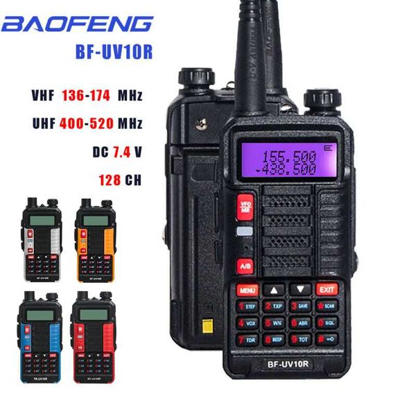 

2pcs baofeng uv 10r professional walkie talkies high power 10w dual band 2 way cb ham radio hf transceiver vhf uhf bf uv-10r new