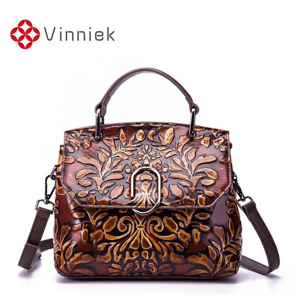 

genuine leather bags women vintage handbag luxury designer crossbody bags embossing handmade craft shoulder bag for ladies sac