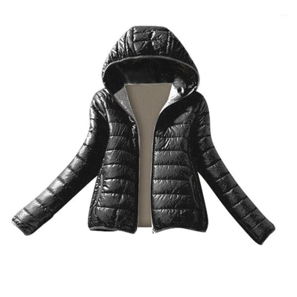

winter jacket women plus size women winter warm coat slim hooded zipper jacket overcoat blouse outwear jackets parkas famale1, Black