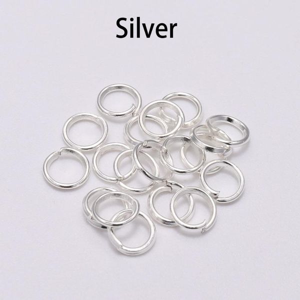 

200pcs/bag 4 5 6 mm link loop wholesale vintage bronze jump rings split ring connectors for diy jewelry finding making c wmtzep, Silver