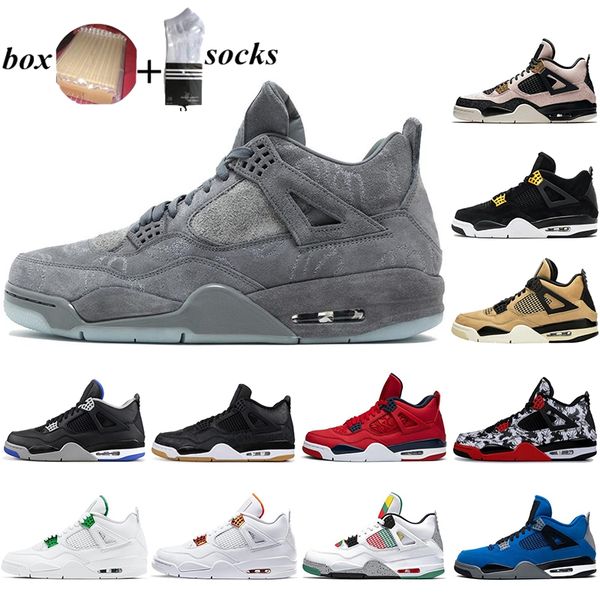 

2021 with box jumpman 4 4s basketball shoes metallic green trainers lemon venom travis scotts purple carnival sail men sports sneakers 36-47