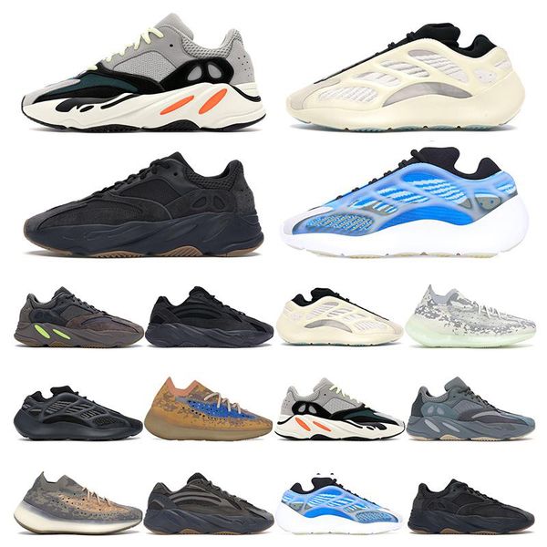 

top kanye west 3m светоотражающие оранжевые костные волны бегун мужчины женщины буннинги обувь кроссовки сплошные серые аналоги tael carbon