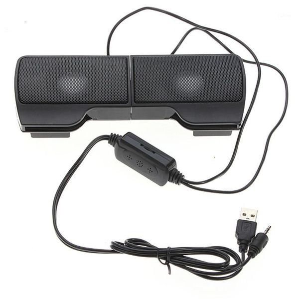 

1 pair mini portable clipon usb stereo speaker line controller soundbar lapmp3 mobile music player pc with clip aux 2 (2.0)1