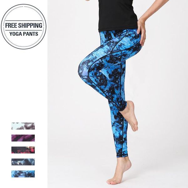 

yoga outfits 2021 fast dry women pants workout print gym leggings running fitness training elastic long tights trousers for dancing1, White;red