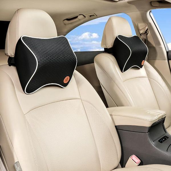 

car neck pillow car headrest universal breathable neck comfortable space memory cotton rest seat headrest 4 colors1