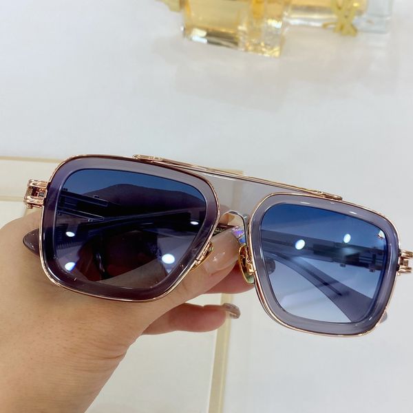 

2021 new european and american fashion temperament men's and women's identical sunglasses heavy metal square frame sunglasses size