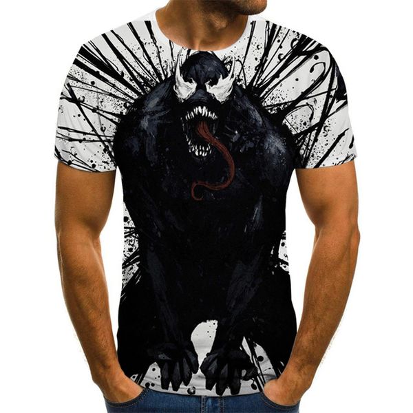 

venom sci-fi male boy clothing 3d print shirts graphic plus size humor men clothing