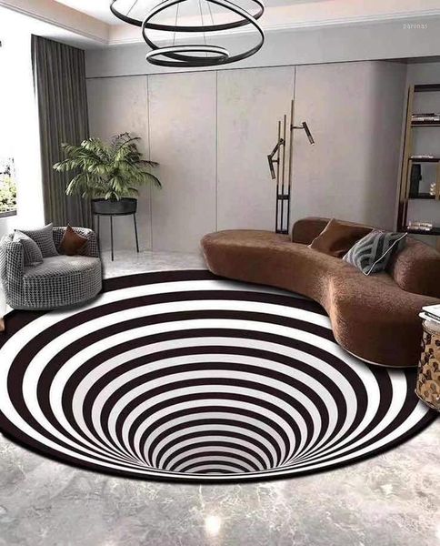 

carpets home decoration living room hallway rugs black white grid print 3d illusion and for coffee table1